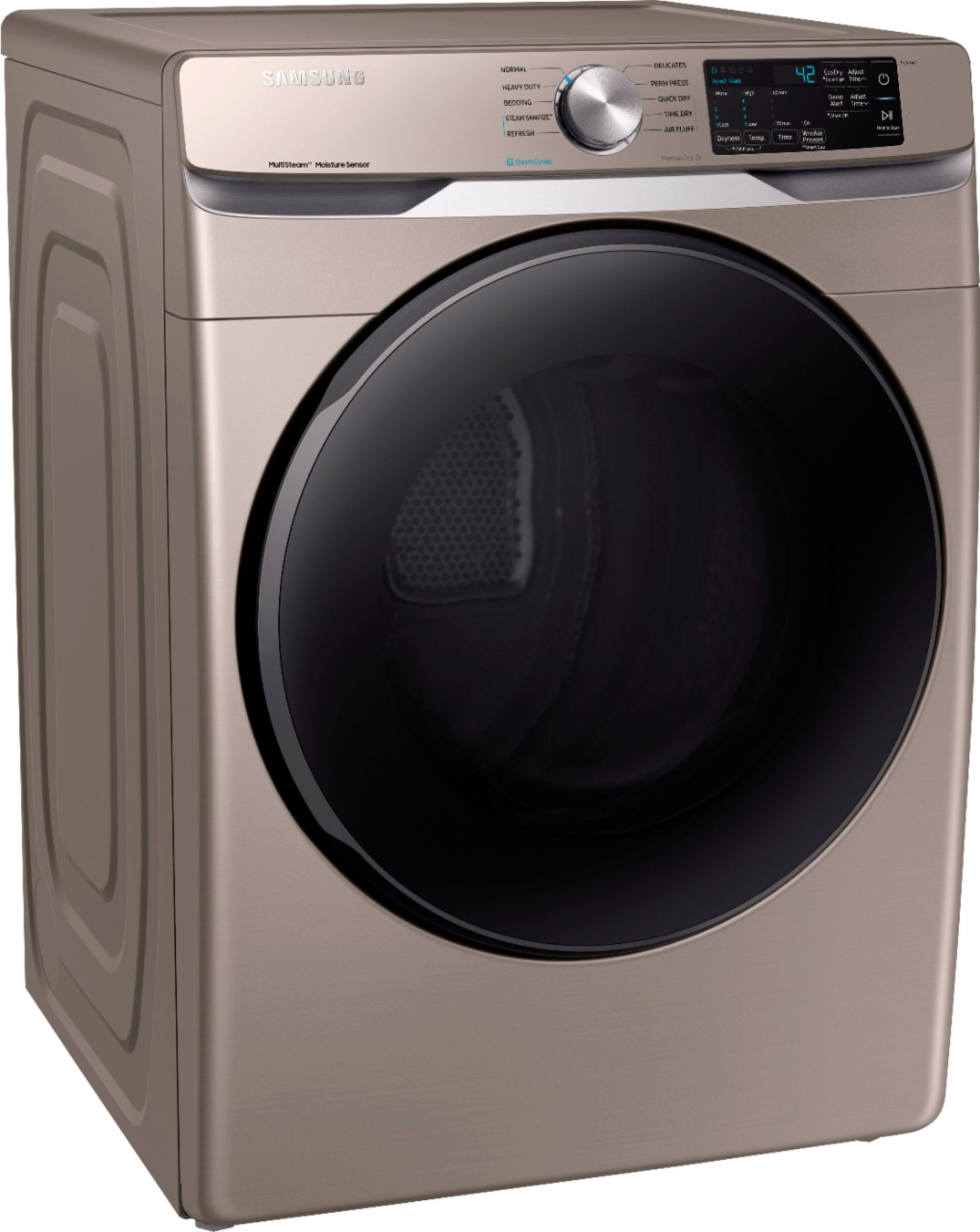 Samsung 7.5 Cu. Ft. 10Cycle Gas Dryer with Steam Champagne Cloud